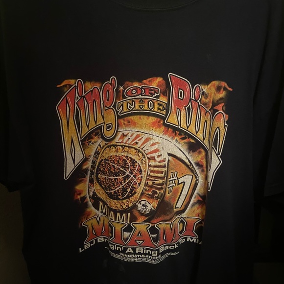 Vintage LBJ Miami King Of The Ring Tee - Picture 1 of 2